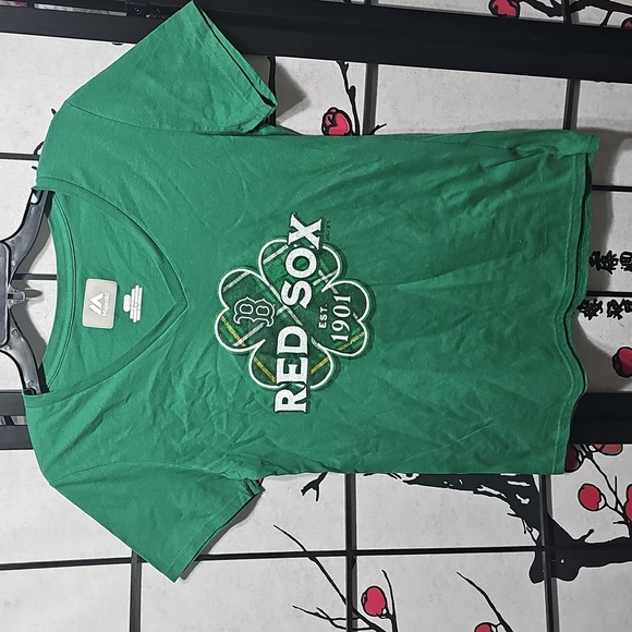 Majestic Green Boston Red Sox 1901 Tee Shirt Small - Picture 1 of 5